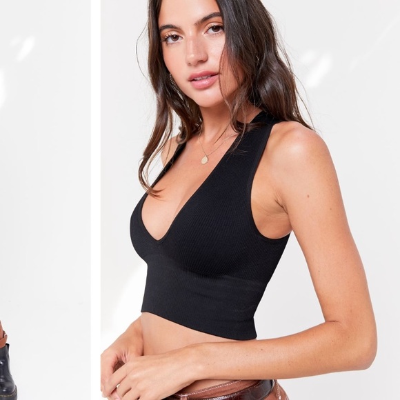 Urban Outfitters Out From Under Seamless Plunging Bra Top In Black Size S - Picture 3 of 3